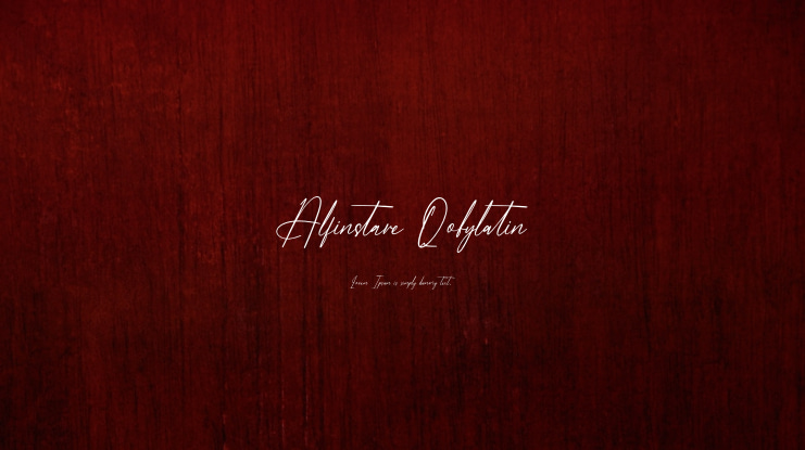 Alfinstare Qobylatin Font