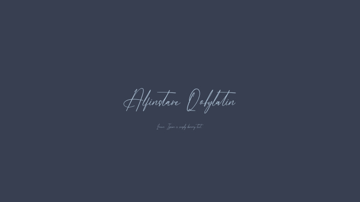 Alfinstare Qobylatin Font