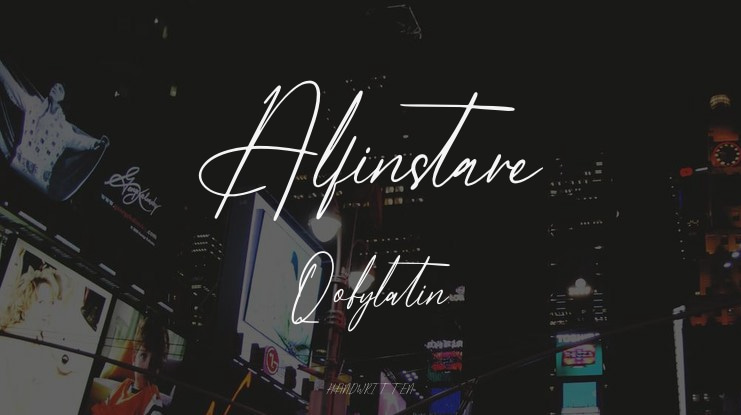 Alfinstare Qobylatin Font