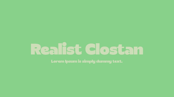 Realist Clostan Font Family