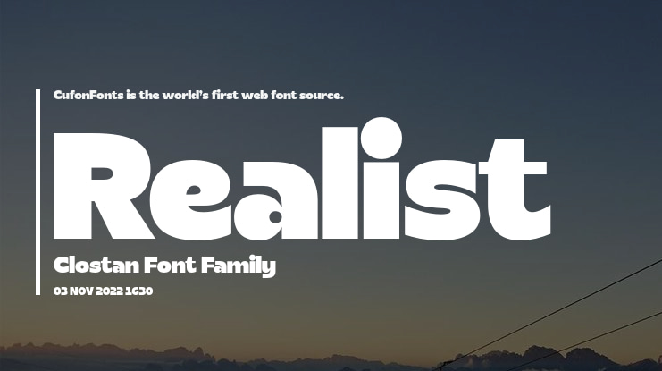 Realist Clostan Font Family