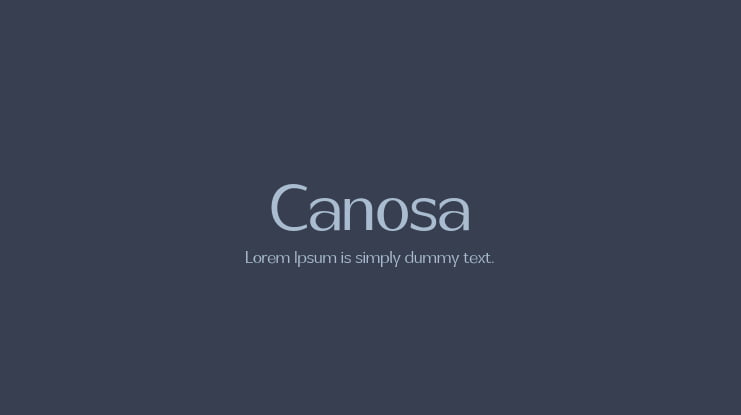 Canosa Font Family