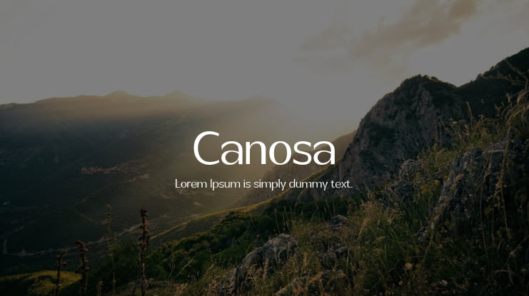 Canosa Font Family