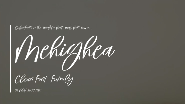 Mehighea Clean Font Family