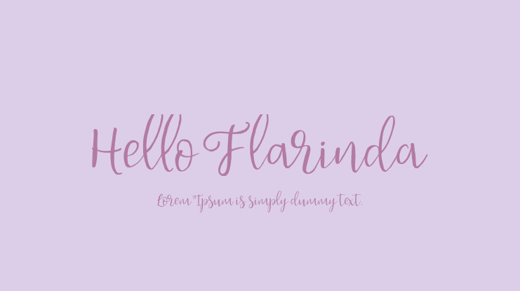 Hello Flarinda Font Family