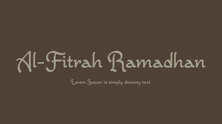 Al-Fitrah Ramadhan Font