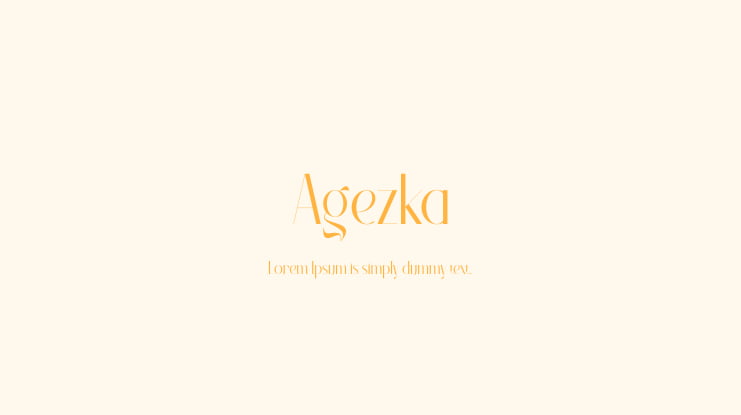 Agezka Font