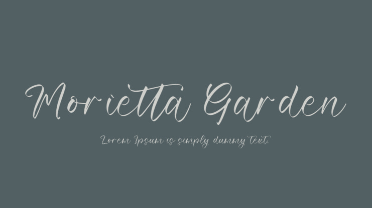 Morietta Garden Font