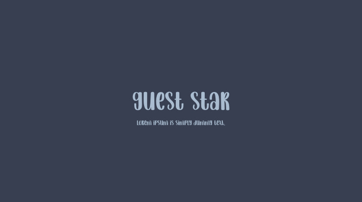 Guest Star Font