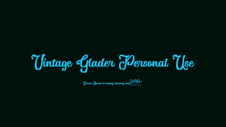 Vintage Glader Personal Use Font