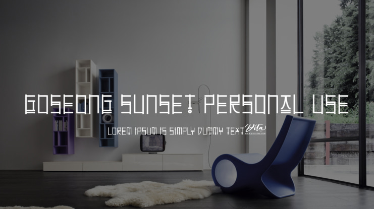 Goseong Sunset Personal Use Font
