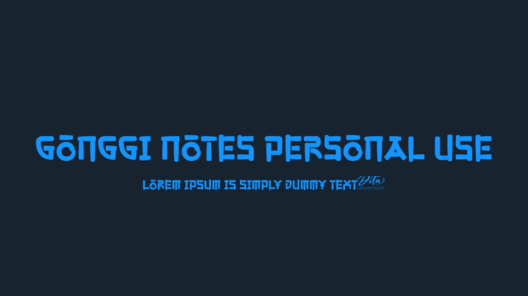 Gonggi Notes Personal Use Font