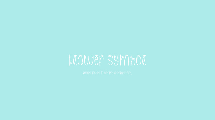 Flower Symbol Font