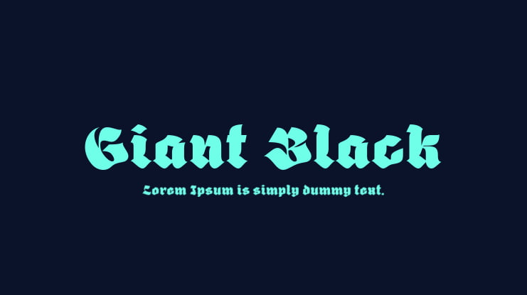 Giant Black Font