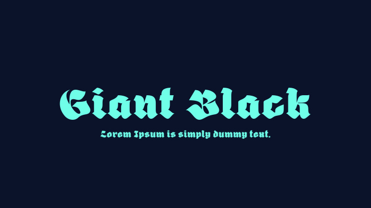Giant Black Font