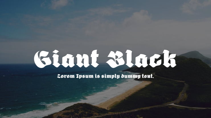 Giant Black Font