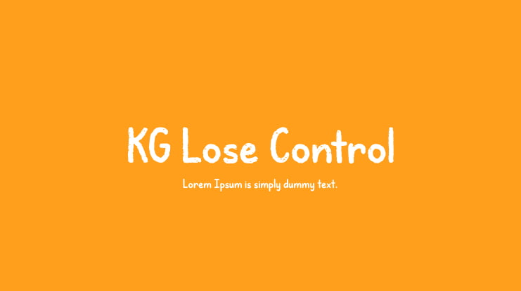 KG Lose Control Font