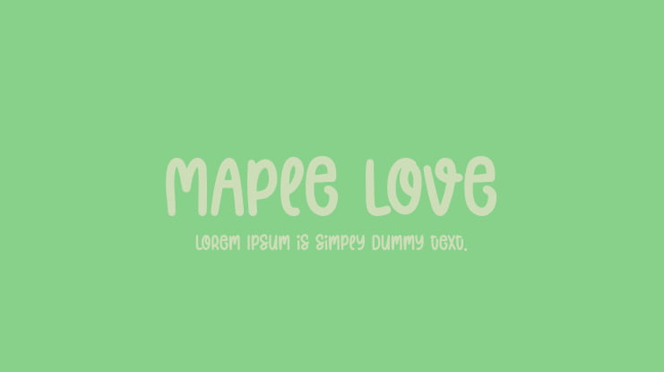 Maple Love Font