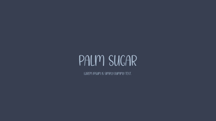 Palm Sugar Font