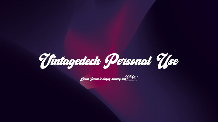 Vintagedeck Personal Use Font