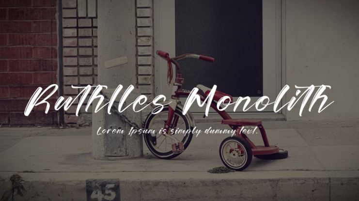 Ruthlles Monolith Font