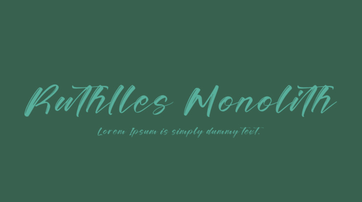 Ruthlles Monolith Font