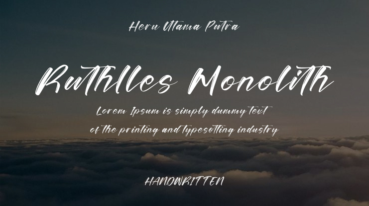 Ruthlles Monolith Font