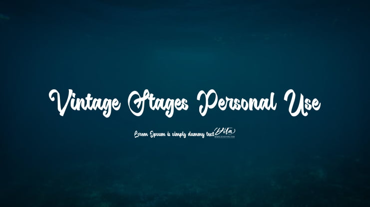 Vintage Stages Personal Use Font