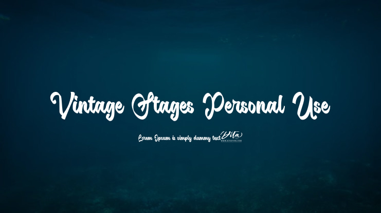 Vintage Stages Personal Use Font