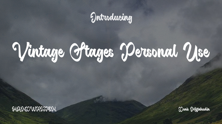 Vintage Stages Personal Use Font