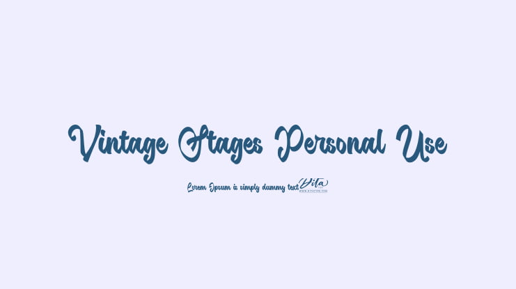 Vintage Stages Personal Use Font