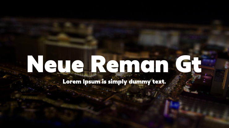 Neue Reman Gt Font Family