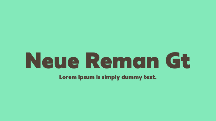 Neue Reman Gt Font Family