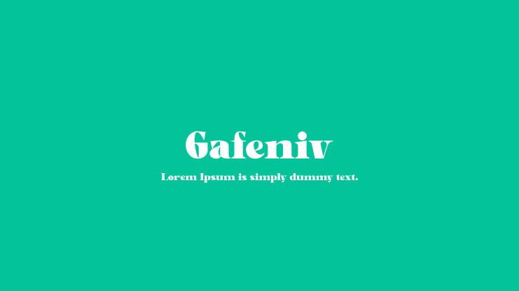 Gafeniv Font Family