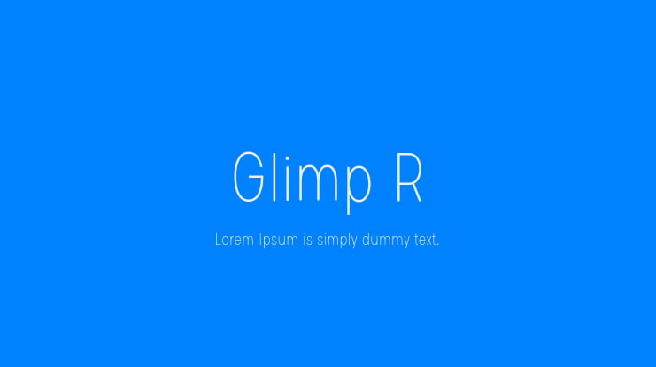 Glimp R Font Family