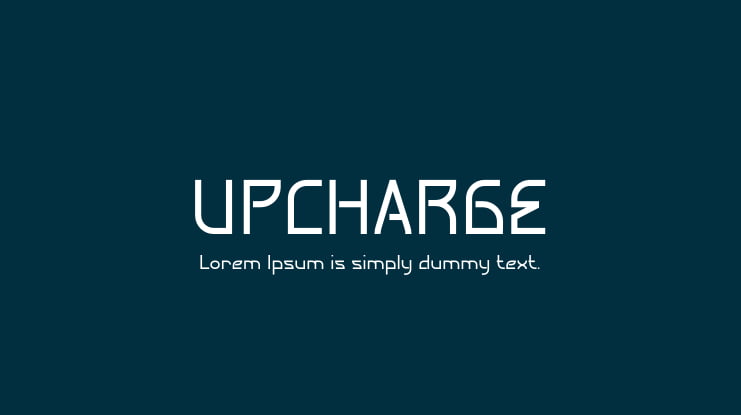 UPCHARGE Font