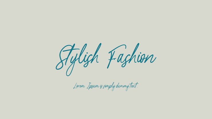 Stylish Fashion Font