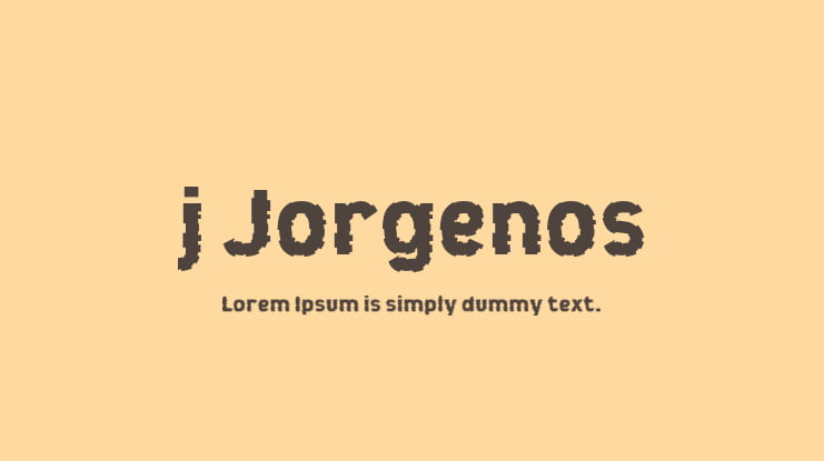 j Jorgenos Font