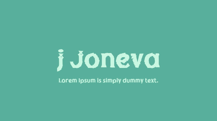 j Joneva Font