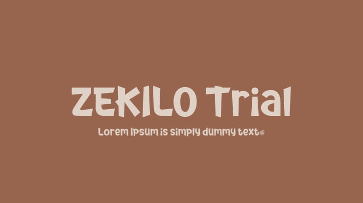 ZEKILO Trial Font