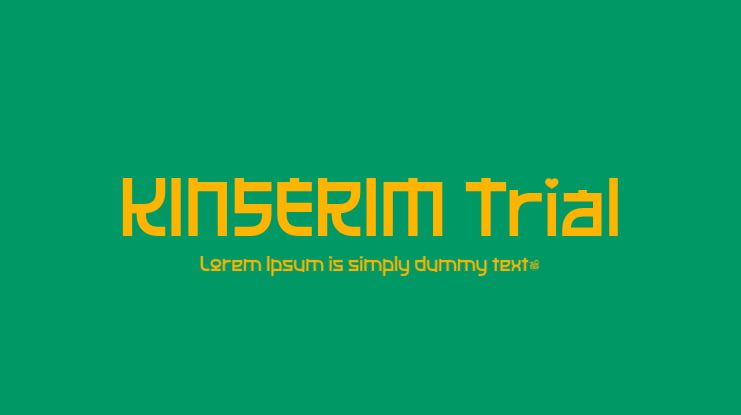 KINSERIM Trial Font