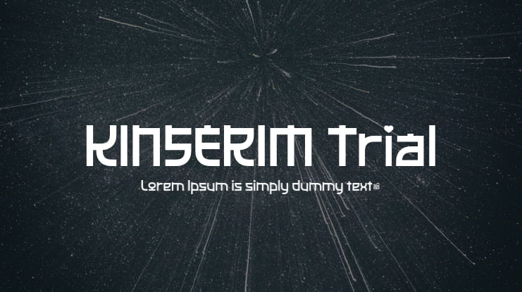 KINSERIM Trial Font