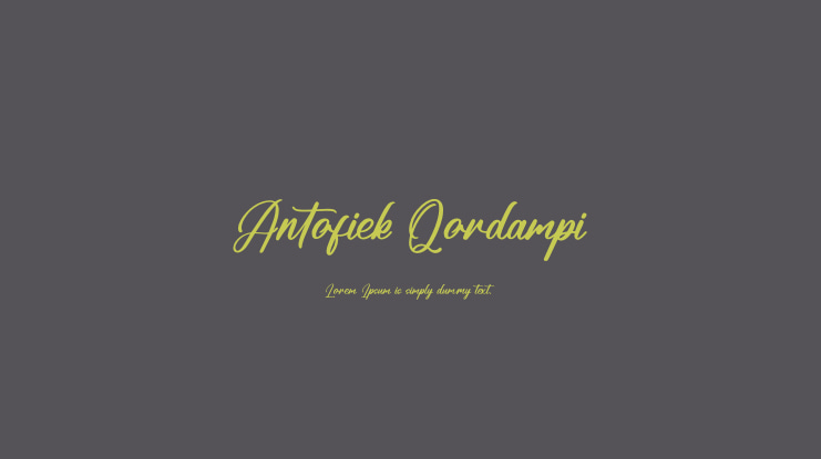 Antofiek Qordampi Font