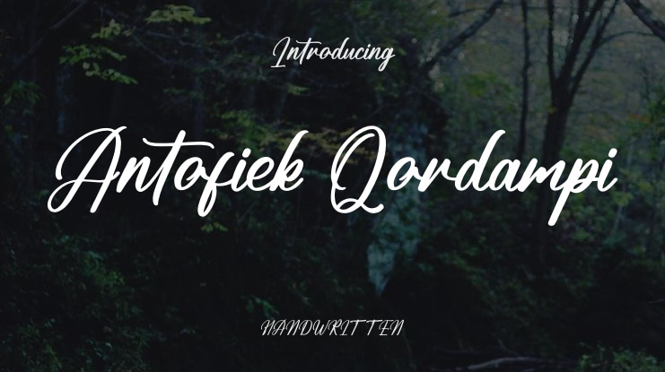Antofiek Qordampi Font