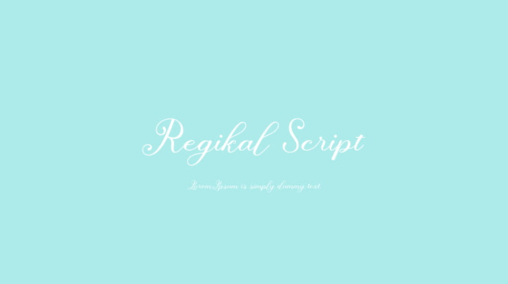 Regikal Script Font