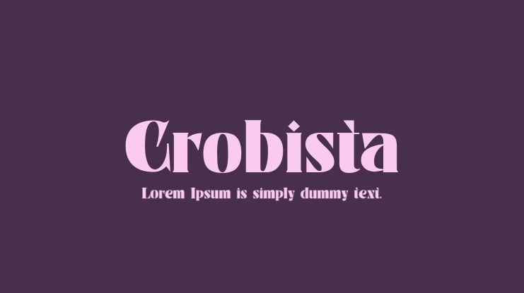 Crobista Font