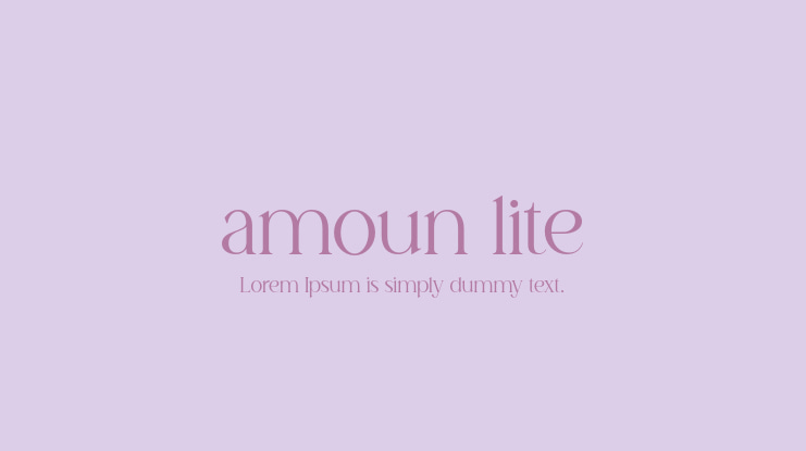 amoun lite Font