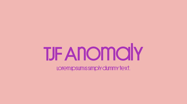 TJF Anomaly Font