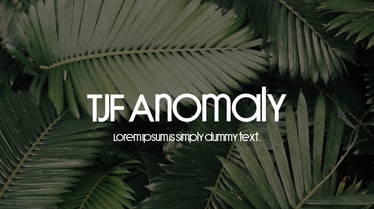 TJF Anomaly Font