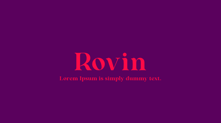 Rovin Font